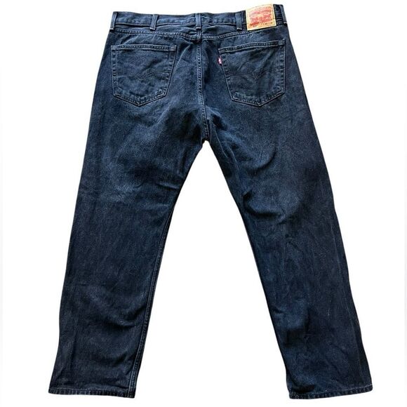 Levi’s 505 Men’s Jeans W40 L30 Water<Less Denim Straight Fit - Black - Picture 3 of 6